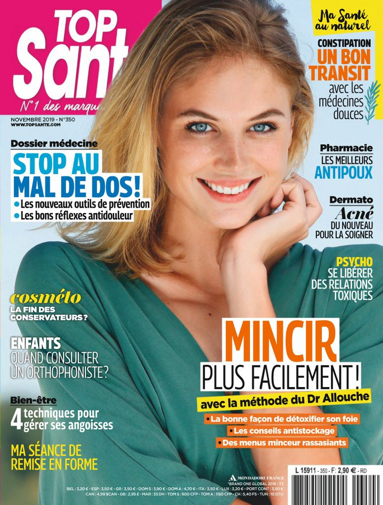  featured on the Top Santé France cover from November 2019