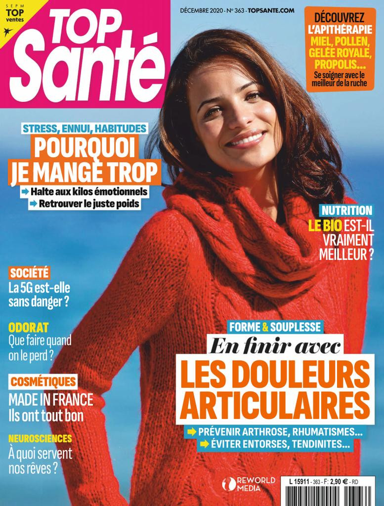  featured on the Top Santé France cover from December 2020