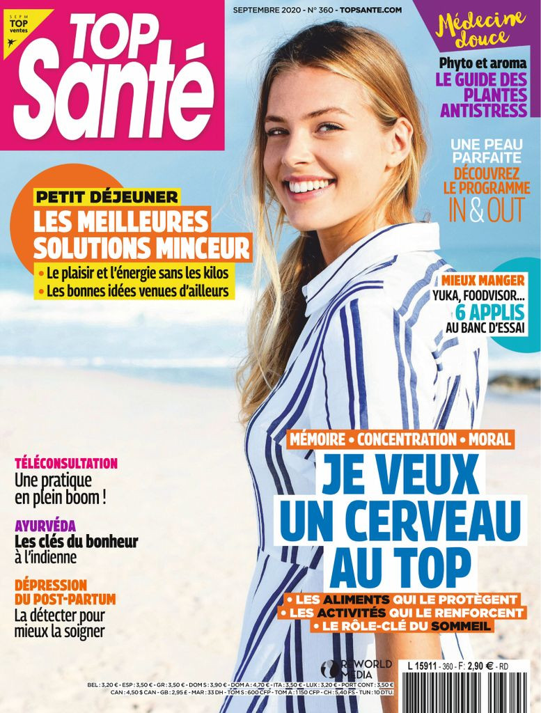  featured on the Top Santé France cover from September 2020