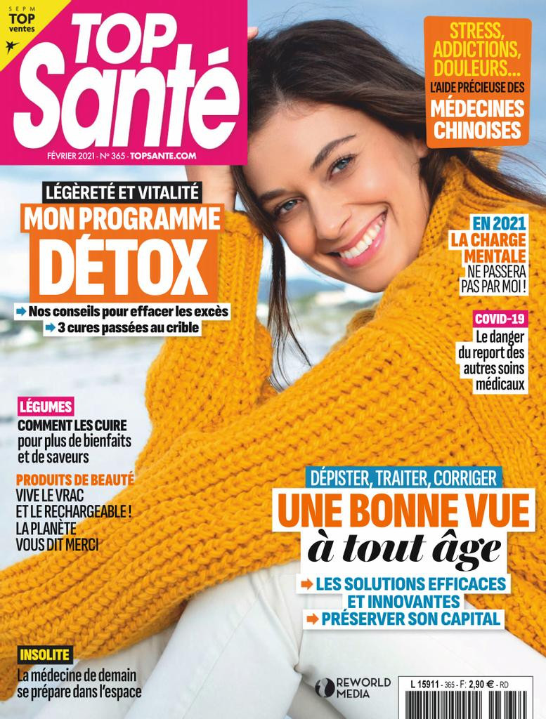  featured on the Top Santé France cover from February 2021
