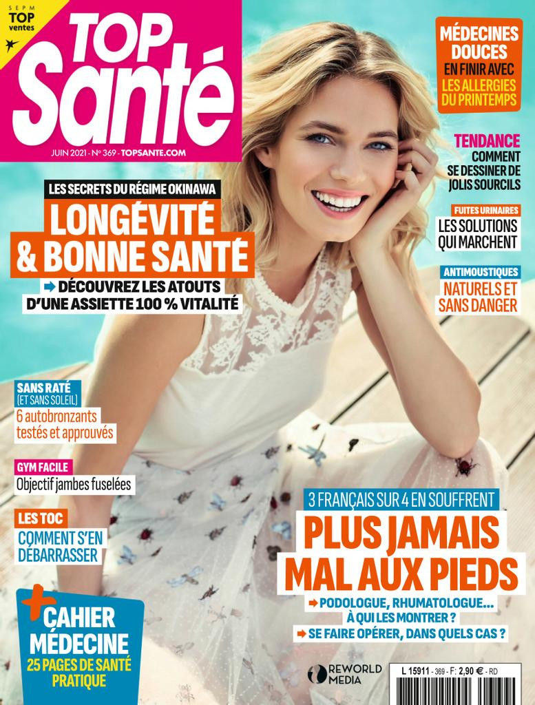  featured on the Top Santé France cover from June 2021
