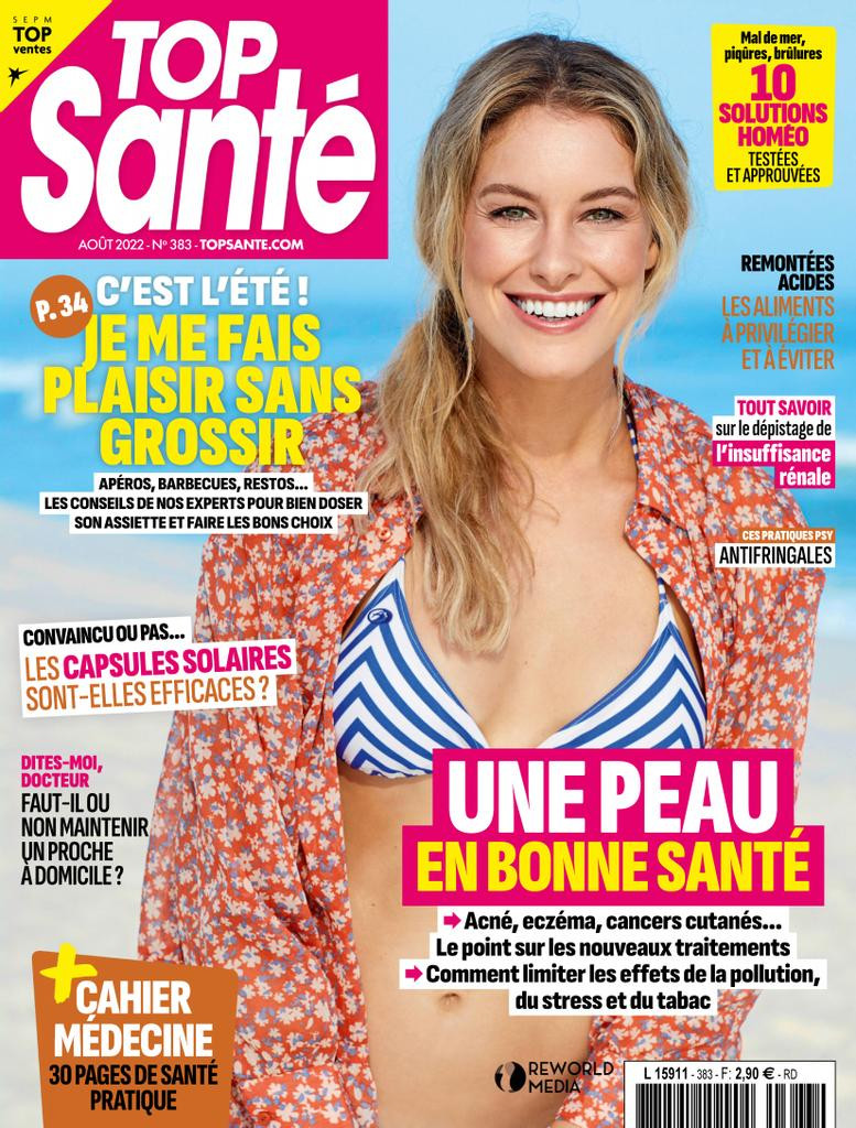  featured on the Top Santé France cover from August 2022