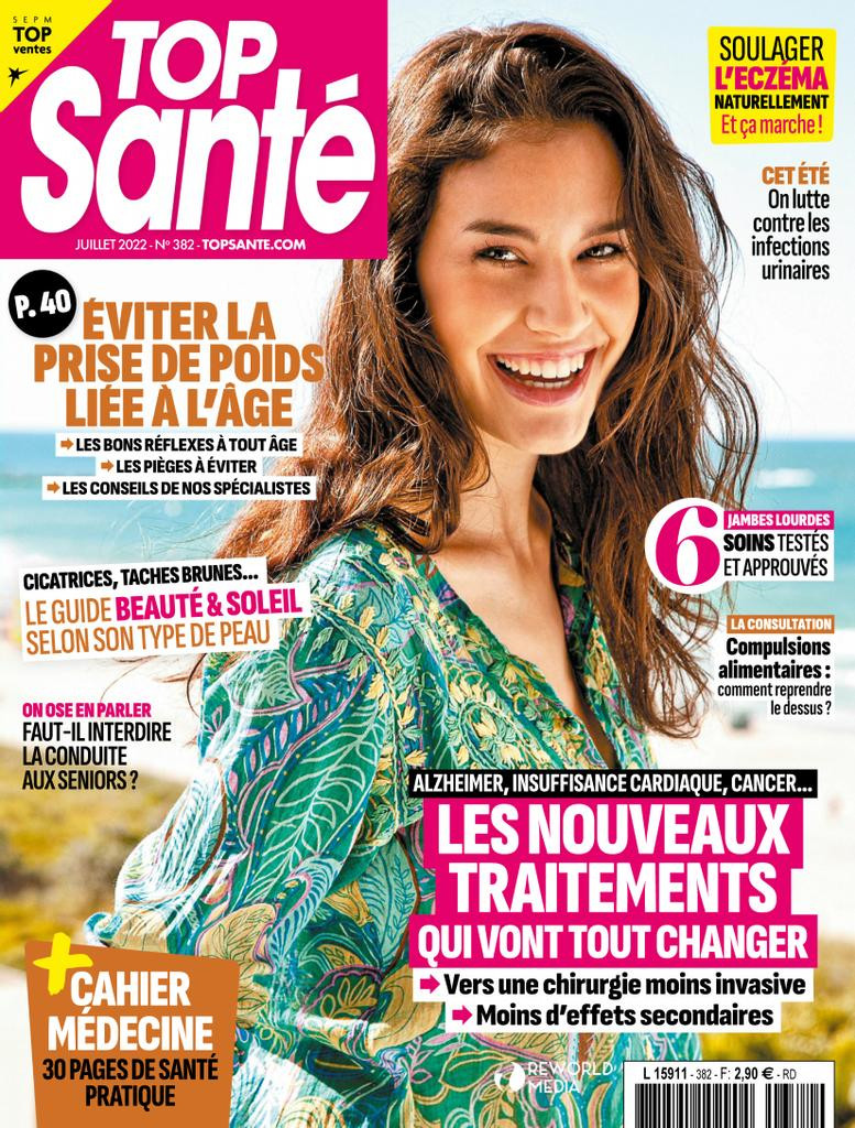  featured on the Top Santé France cover from July 2022