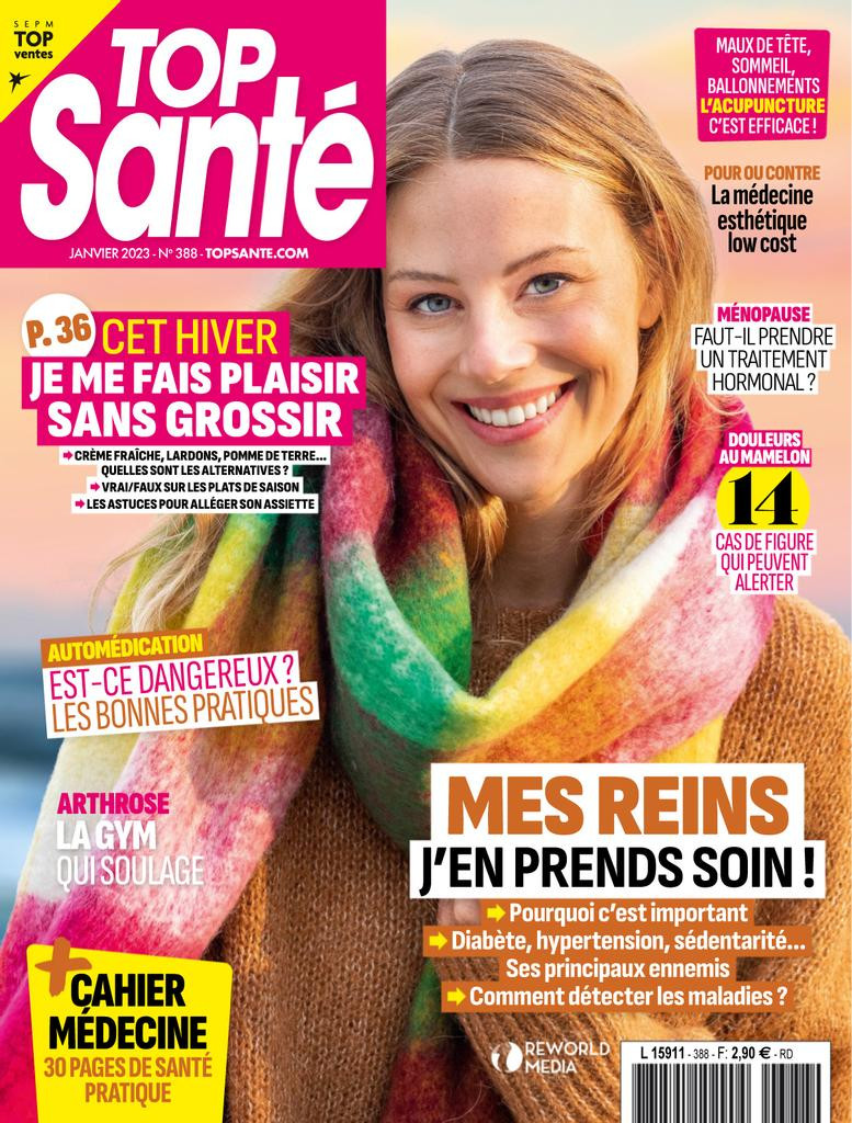  featured on the Top Santé France cover from January 2023