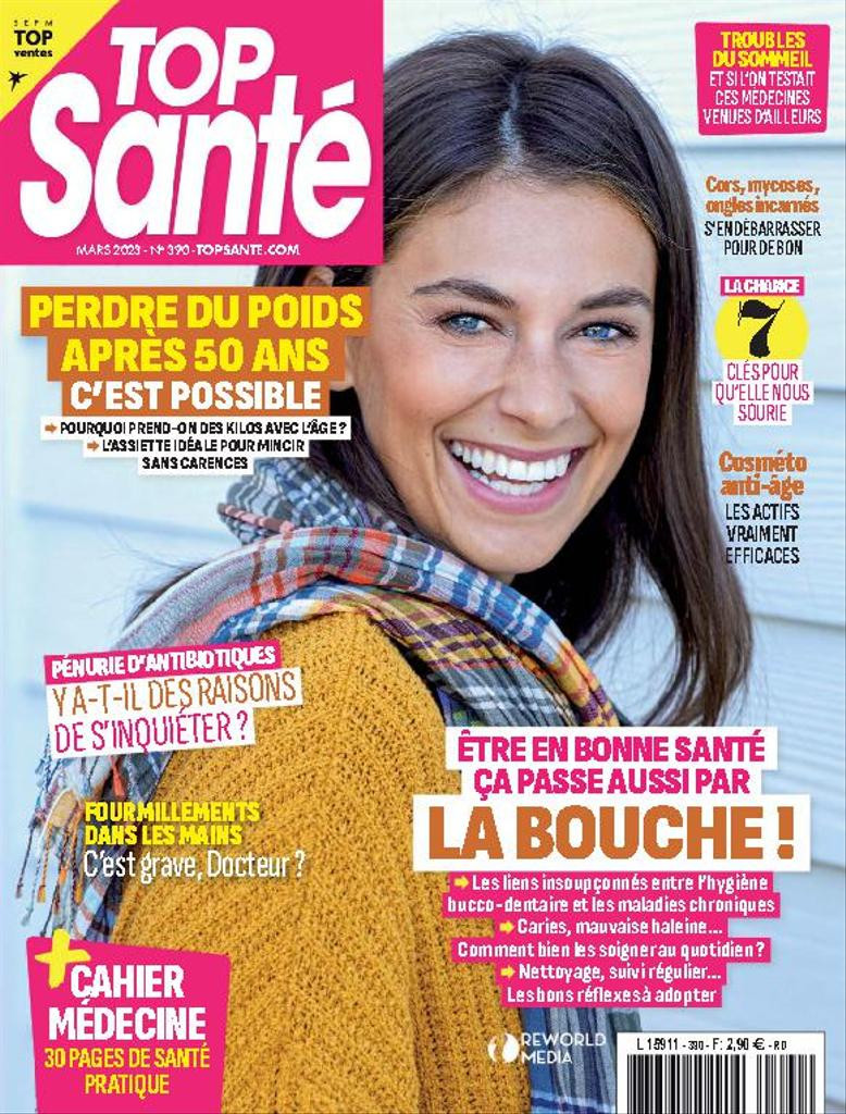  featured on the Top Santé France cover from March 2023