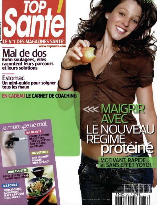  featured on the Top Santé France cover from February 2008