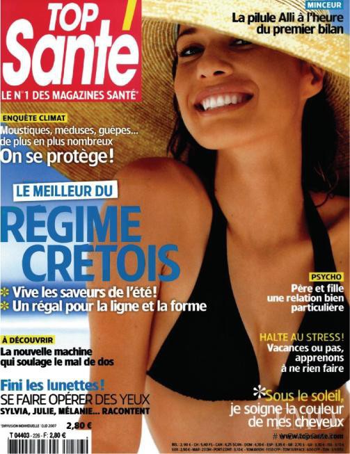  featured on the Top Santé France cover from June 2009