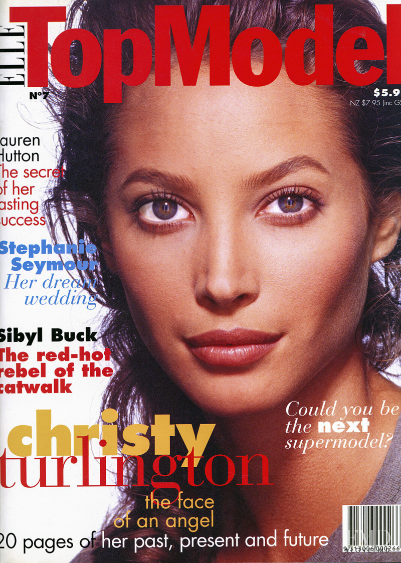 Christy Turlington featured on the Top Model cover from December 1995