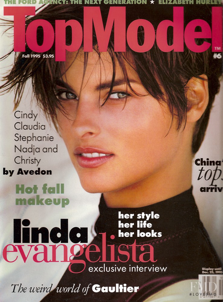 Linda Evangelista featured on the Top Model cover from September 1995