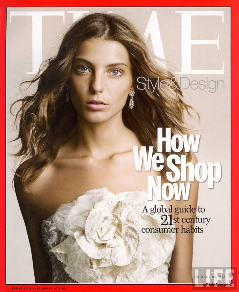 Daria Werbowy featured on the TIME Style & Design cover from February 2006