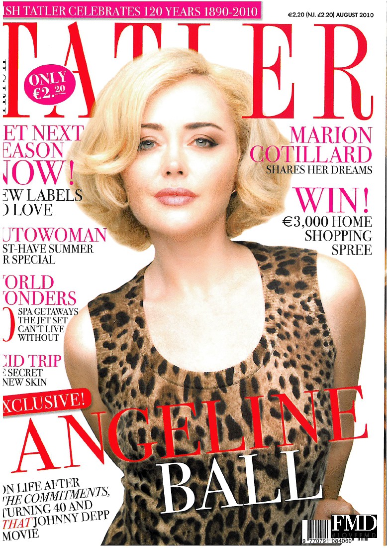 Angeline Ball featured on the Tatler Ireland cover from August 2010