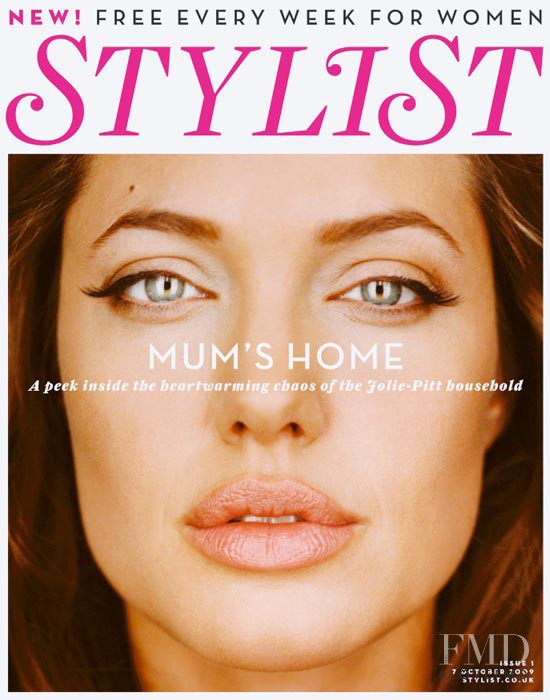 Angelina Jolie featured on the Stylist cover from October 2009
