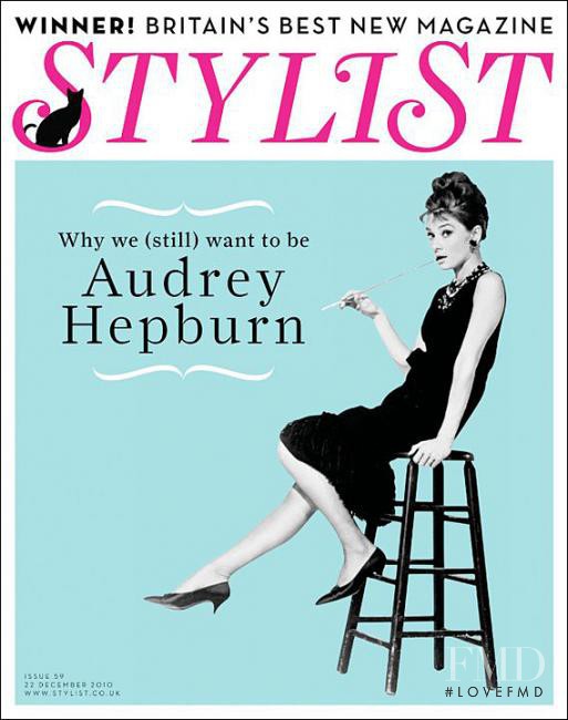 Audrey Hepburn featured on the Stylist cover from December 2010