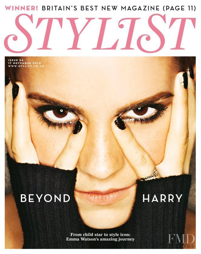 Emma Watson featured on the Stylist cover from November 2010