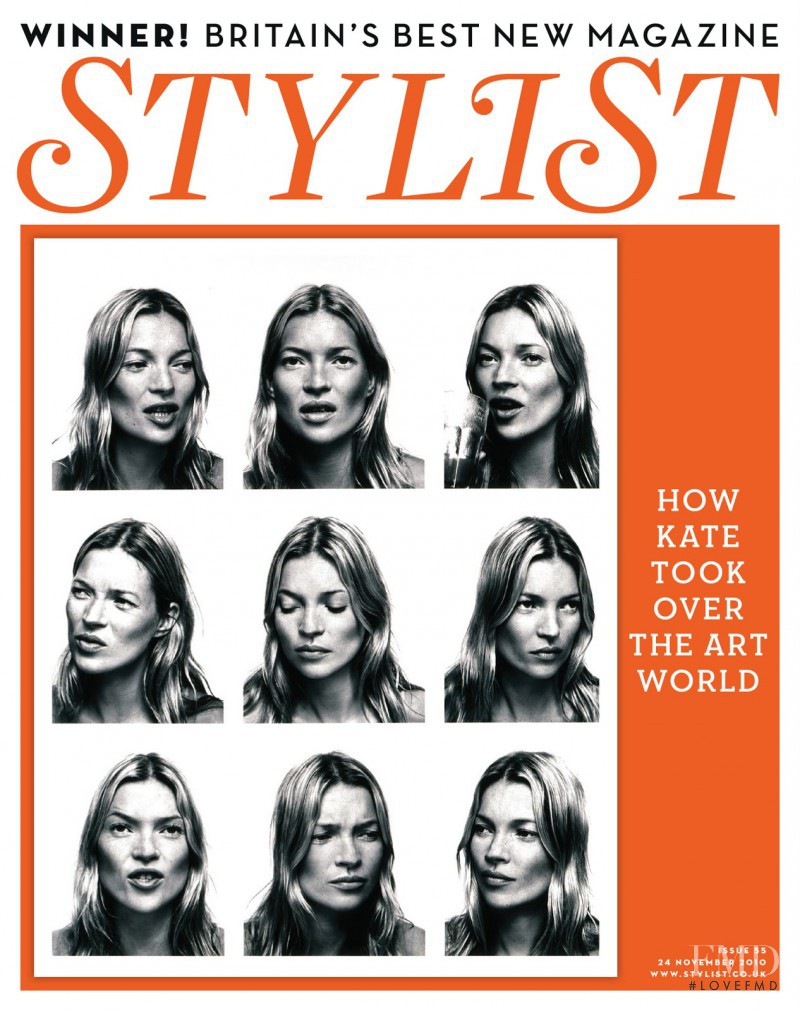 Kate Moss featured on the Stylist cover from November 2010