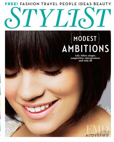 Lily Allen featured on the Stylist cover from October 2010