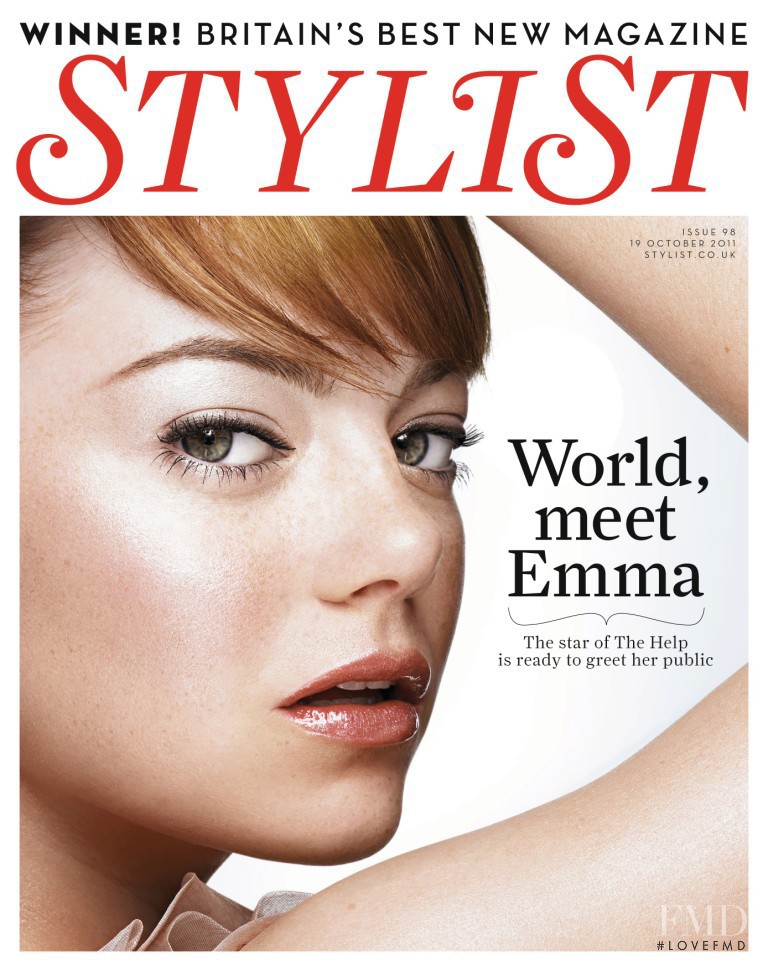 Emma Watson featured on the Stylist cover from October 2011