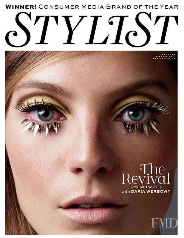 Daria Werbowy featured on the Stylist cover from April 2013