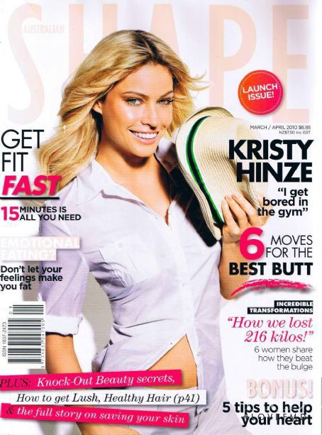 Kristy Hinze featured on the Shape Australia cover from March 2010