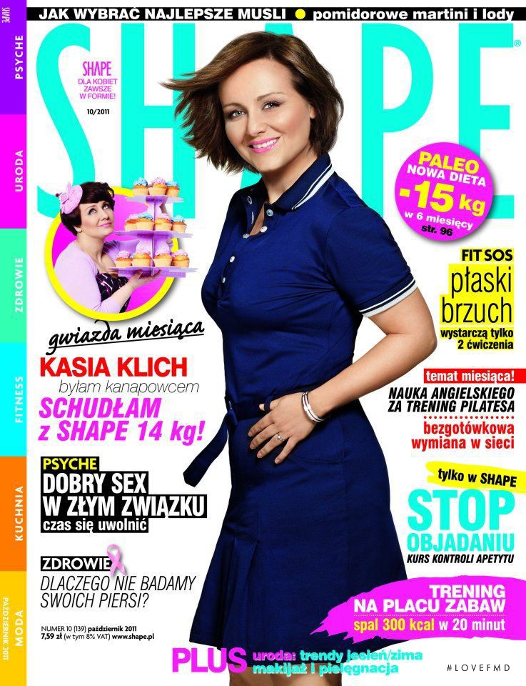 Kasia Klich featured on the Shape Poland cover from October 2011