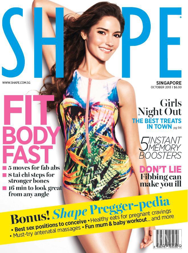  featured on the Shape Singapore cover from October 2013