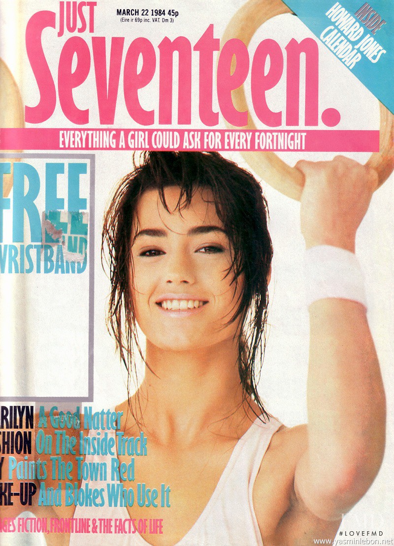 Yasmin Le Bon featured on the Seventeen USA cover from March 1984