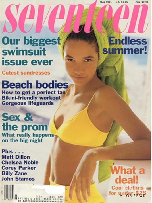 Chelsea Noble featured on the Seventeen USA cover from May 1991