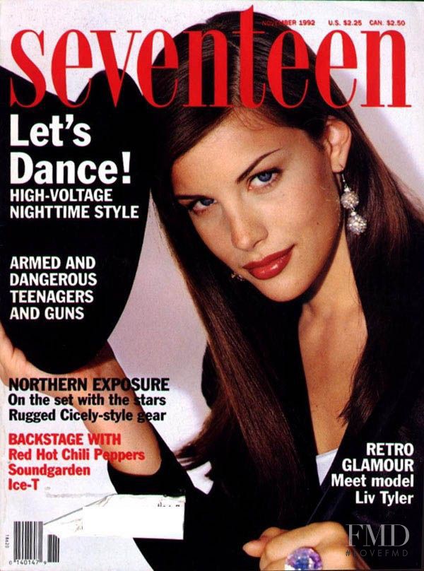 Liv Tyler featured on the Seventeen USA cover from November 1992