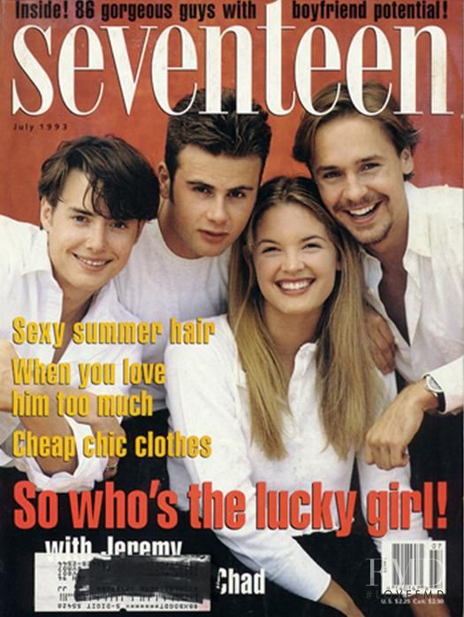 Jamie Walters featured on the Seventeen USA cover from July 1993