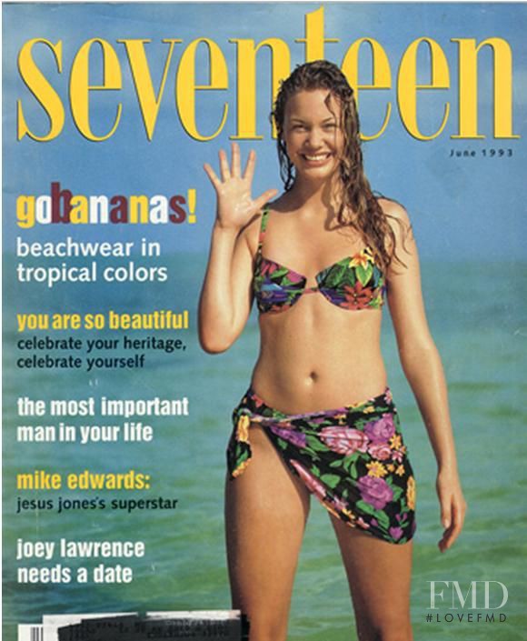 Veronica Webb featured on the Seventeen USA cover from June 1993