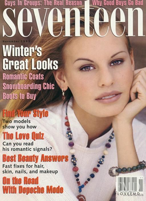 Krissy Taylor featured on the Seventeen USA cover from November 1993