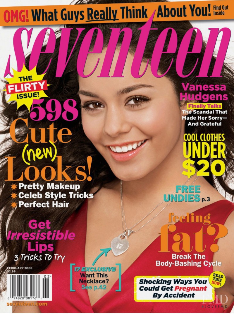 Vanessa Hudgens featured on the Seventeen USA cover from February 2008