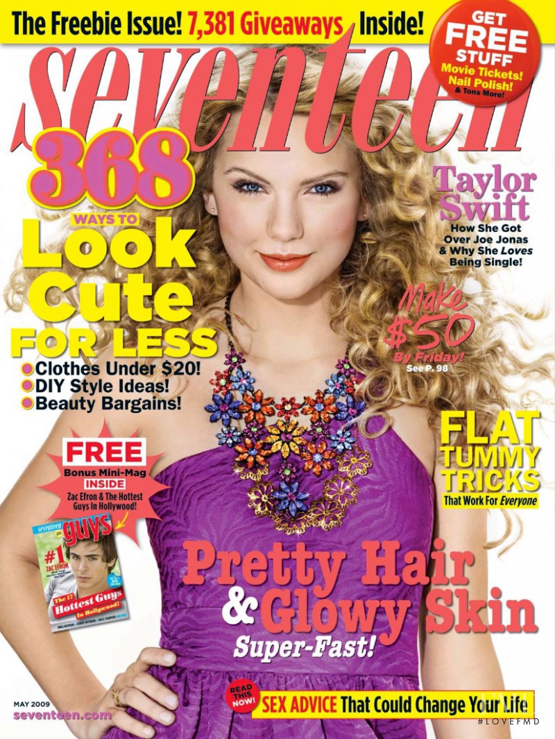 Taylor Swift featured on the Seventeen USA cover from May 2009