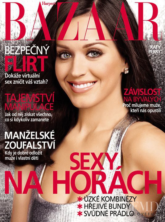 Katy Perry featured on the Harper\'s Bazaar Czech cover from December 2010