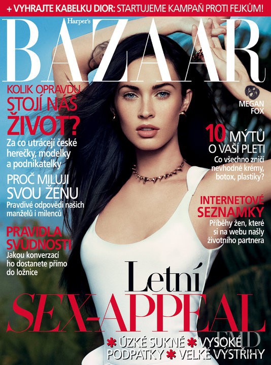 Megan Fox featured on the Harper\'s Bazaar Czech cover from June 2010