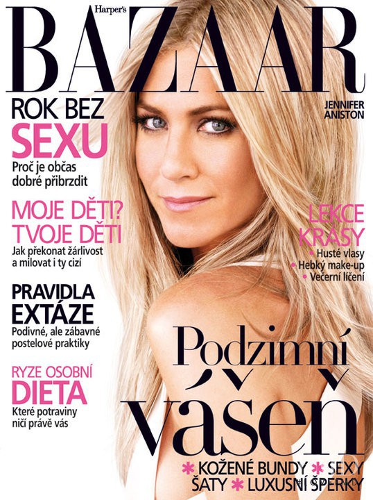 Jennifer Aniston featured on the Harper\'s Bazaar Czech cover from September 2010