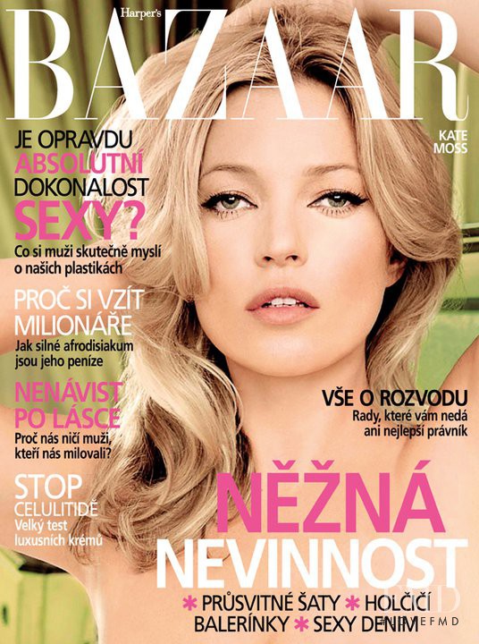 Kate Moss featured on the Harper\'s Bazaar Czech cover from March 2011