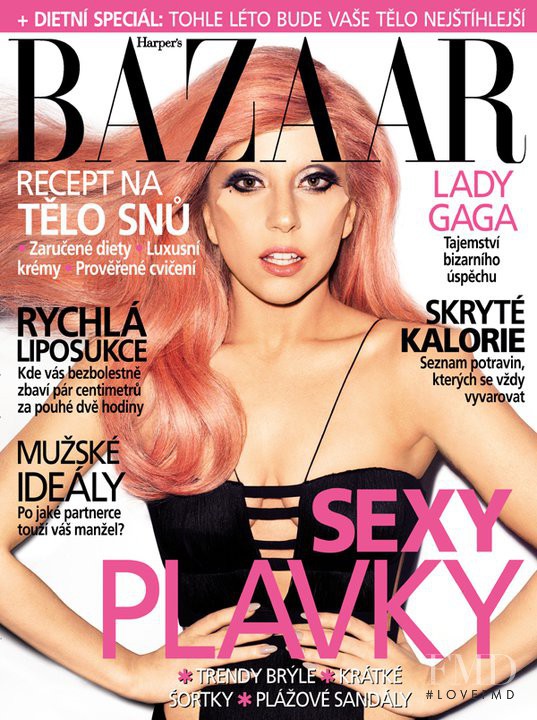 Lady Gaga featured on the Harper\'s Bazaar Czech cover from May 2011