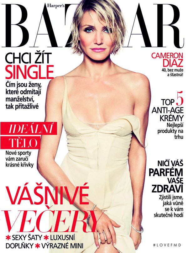 Cameron Diaz featured on the Harper\'s Bazaar Czech cover from July 2012