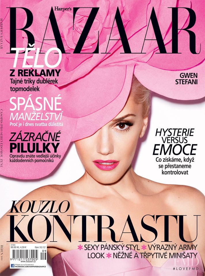 Gwen Stefani featured on the Harper\'s Bazaar Czech cover from October 2012
