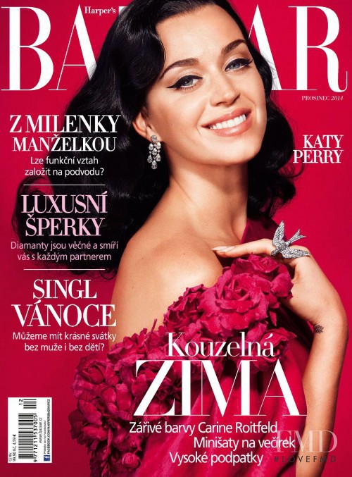 Katy Perry featured on the Harper\'s Bazaar Czech cover from December 2014