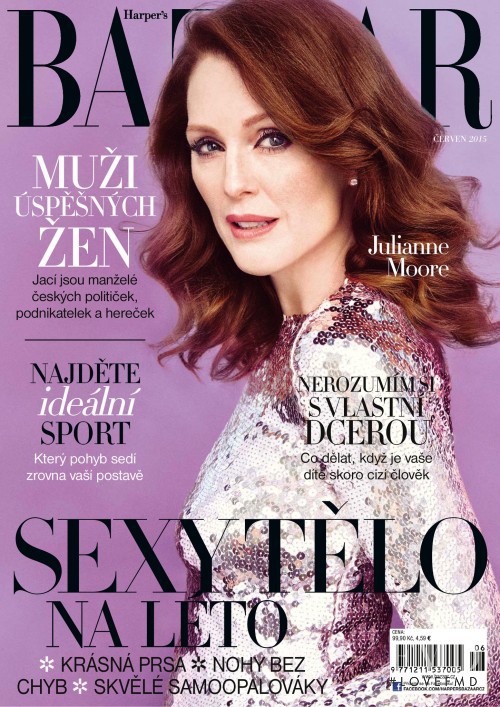 Julianne Moore featured on the Harper\'s Bazaar Czech cover from June 2015