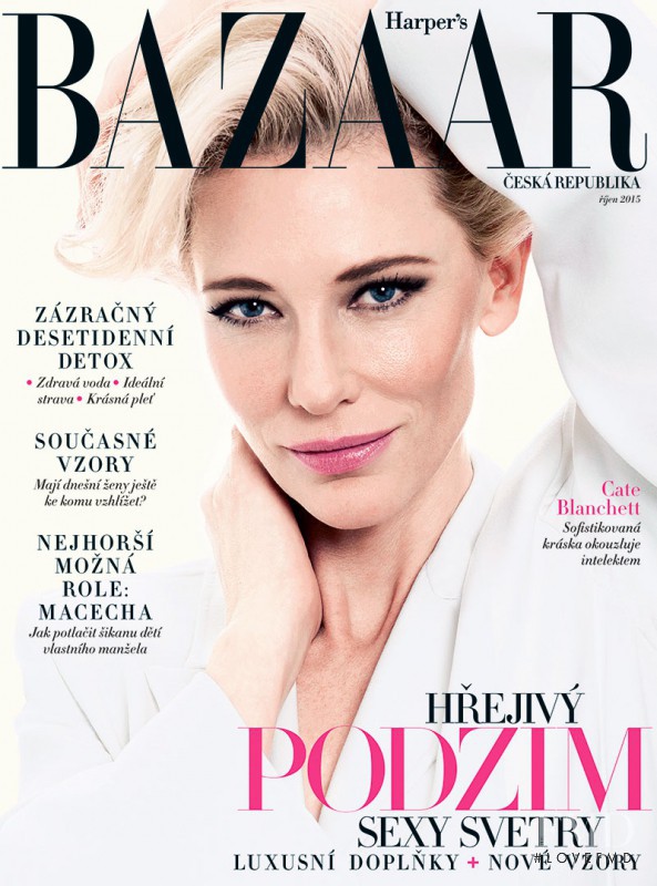 Cate Blanchett featured on the Harper\'s Bazaar Czech cover from October 2015