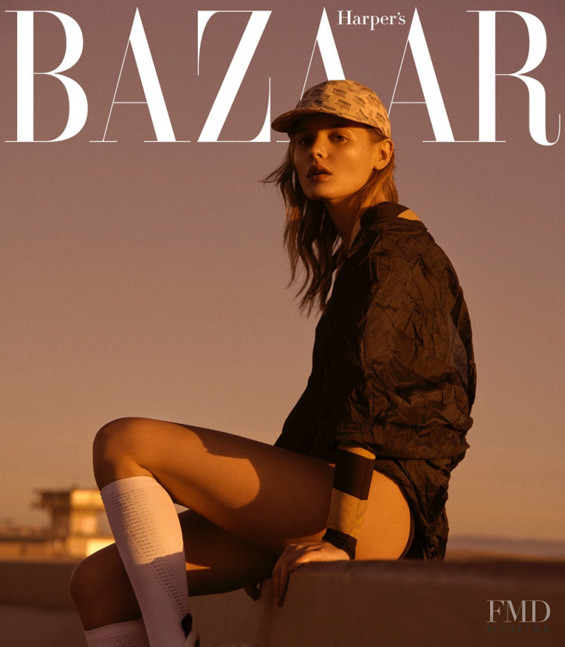 Paige Reifler featured on the Harper\'s Bazaar Czech cover from August 2018
