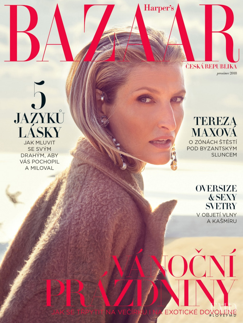 Tereza Maxová featured on the Harper\'s Bazaar Czech cover from December 2018
