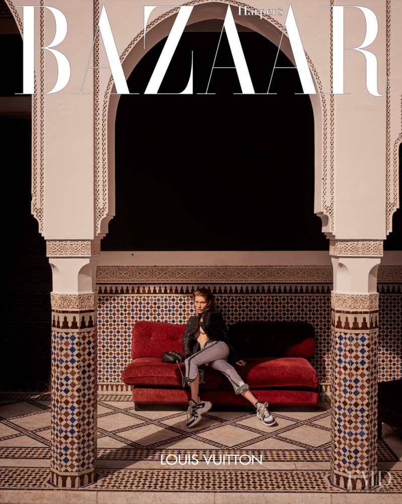 Caroline Lossberg featured on the Harper\'s Bazaar Czech cover from June 2018