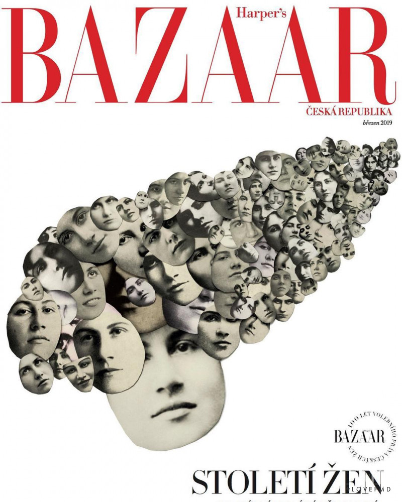 Emmy Destinn featured on the Harper\'s Bazaar Czech cover from March 2019