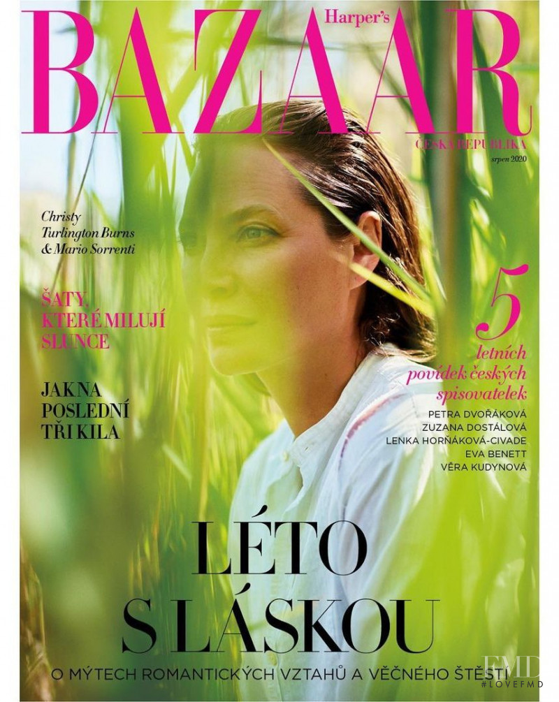 Christy Turlington featured on the Harper\'s Bazaar Czech cover from August 2020
