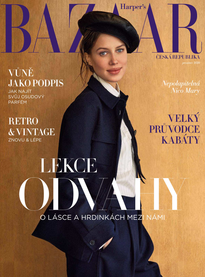 Nicole Poturalski featured on the Harper\'s Bazaar Czech cover from December 2020