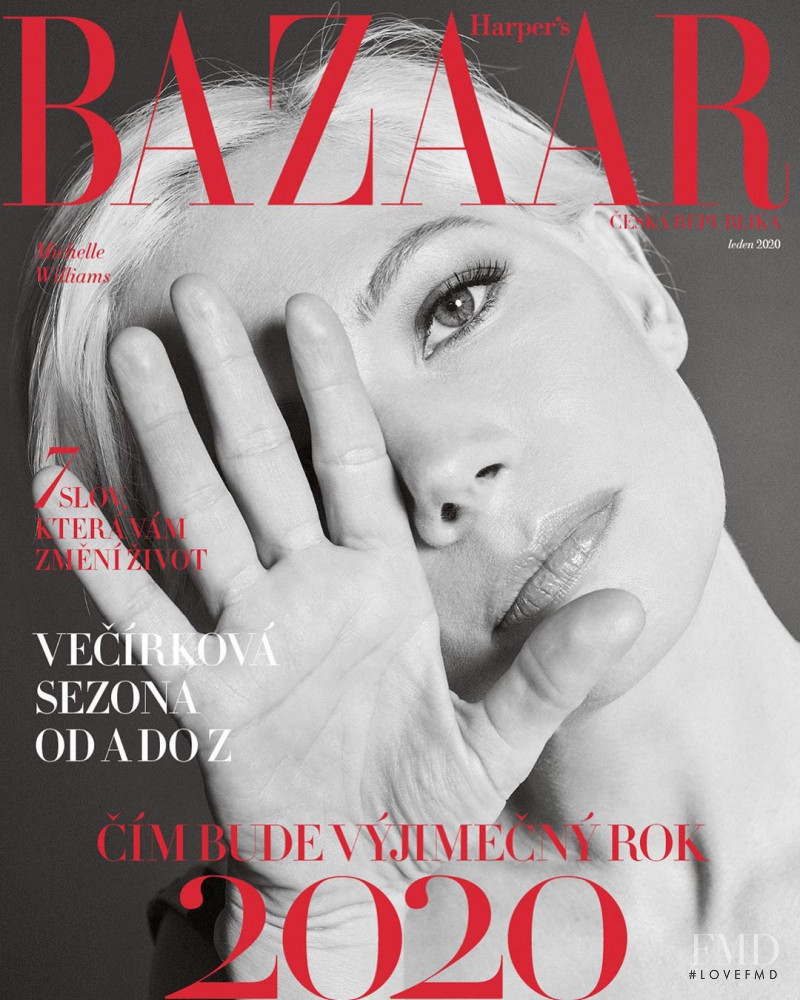 Michelle Williams featured on the Harper\'s Bazaar Czech cover from January 2020